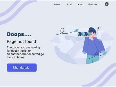404 Page Design app branding design graphic design logo ui ux web