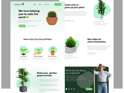 Website Design - umiplants forest green green design green theme ui umiplants web design website design