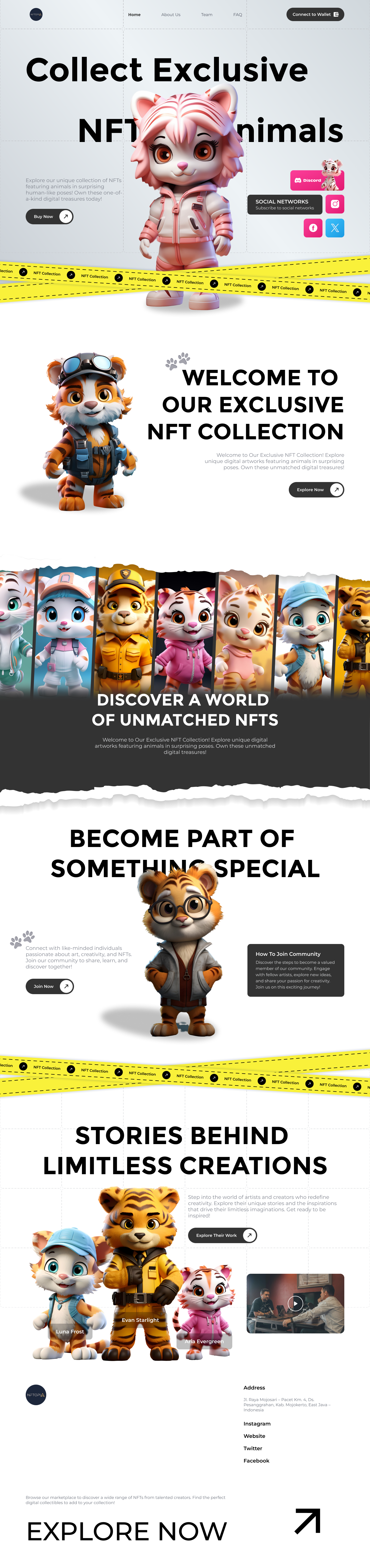 NFTopia figma landing page nft ui ux