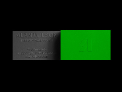 Alan Wilson Business Card athlete brand creation brand design branding business card business logo gym logo logos personal trainer sport trainer