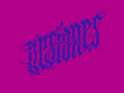 Music album logo (not accepted) blackletter branding design distortion fashionable graphic design lettering logo logotype trending typography vector