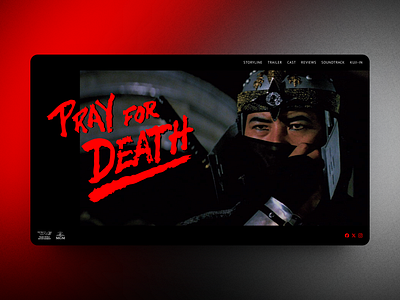 Pray For Death | Movie Website action design films graphic design movies ninja ui ux website