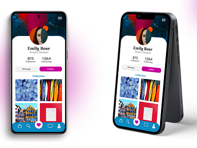 USER PROFILE DESIGN Daily UI Challange #006 #UIX101 app app design branding design graphic design illustration logo ui ux vector