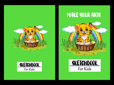 SketchBook Cover Design For Kids branding cover design design graphic graphic design illustration logo typography ui ux vector