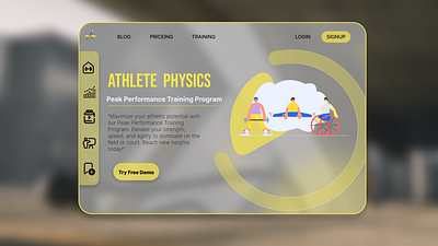 Workout Landing Page UI Design appdesign branding trainlikeachampion ui webdesign