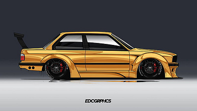 BMW E34 Wide body Art