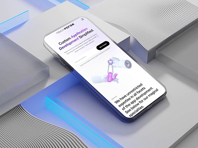 TechForge - Mobile first App Development Website app design app development figma mobile app mobile website uidesign web design