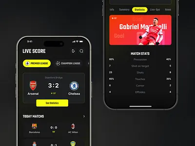 Football Live Score Mobile App 2024 app ui fifa football live score app live live score live score app mobile app scoreboard scorecard soccer sports ui uiux ux