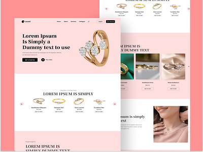 Jewelry Shop Landing Page Design branding landing page ui uiux