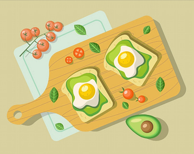 breakfast illustration vector