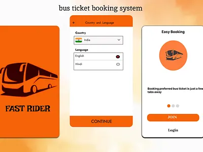 Bus ticket booking system app branding design graphic design illustration logo ui ux vector web