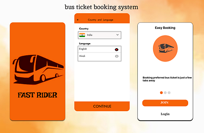 Bus ticket booking system app branding design graphic design illustration logo ui ux vector web