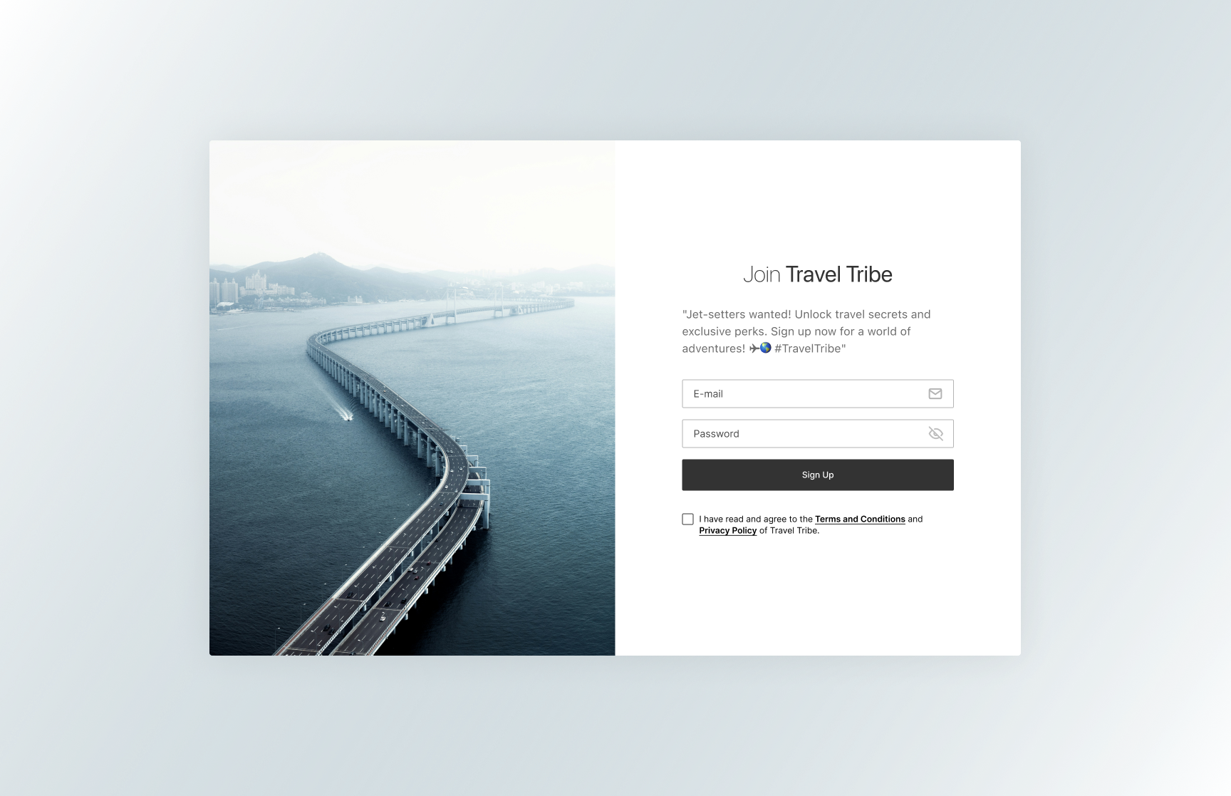 Daily UI Challenge #001: Sign Up Form design sign up ui ux visual design web design