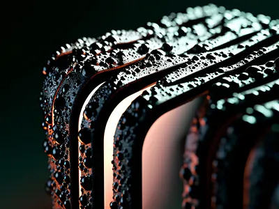 Hot Smoldering Metal digital art fire hires hot macro metal molten photorealistic rust texture