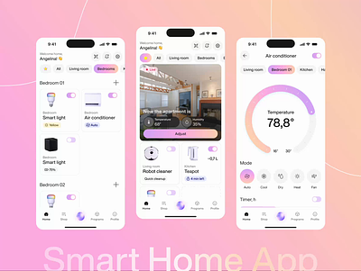 AI Smart Home with Mobile Application Testing Applied application design ios iphone ui