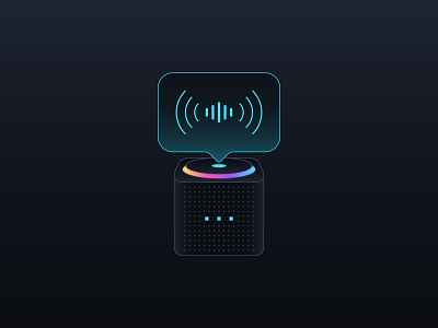 Smart Speaker ai artificial assistant audio control device digital home illustration intelligence interaction iot smart sound speak speaker technology vector virtual voice