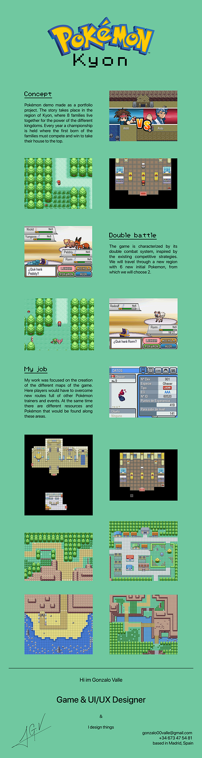 Videogame Project | Pokémon Kyon design game design illustration logo mechanic design