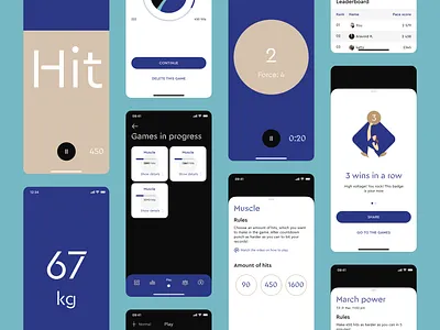 Game Screens for Bownce Sports Tech Startup leaderboard madebymad