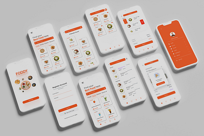 Foody-Food Delivery App UI Kit app branding design graphic design illustration logo ui ux