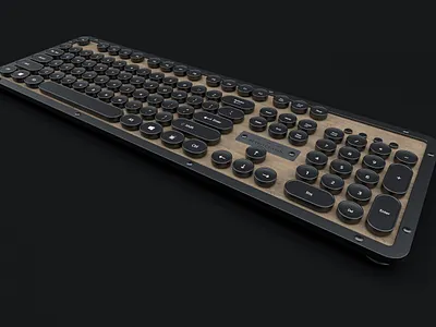 Classic Keyboard 3d 3d art 3d model 3d modeling animation design device graphic design illustration keyshot maya motion graphics