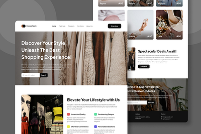 Fashion Commerce - Web Landing Page fashion landing page ui ux web design