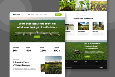 Agriculture - Web Landing Page agriculture landing page ui ux web design