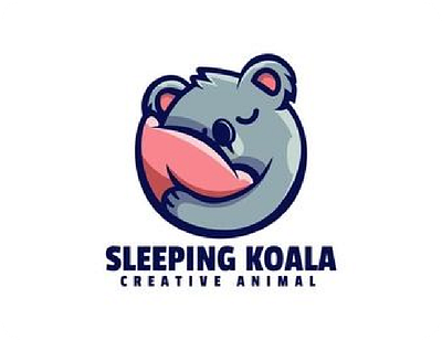 Sleeping Koala design graphic design logo static logo