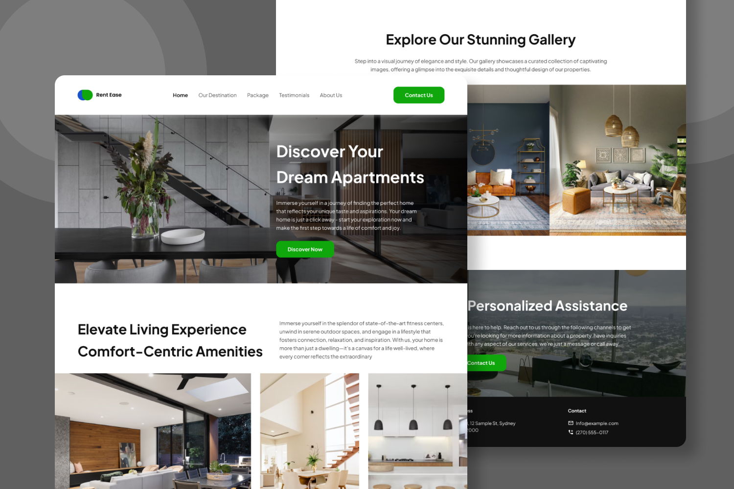Apartment - Web Landing Page apartment landing page ui ux web design