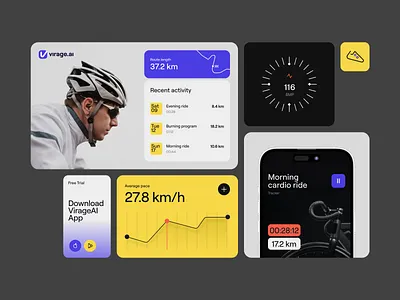 Virage.ai UI-UX design interface product service startup ui ux web website
