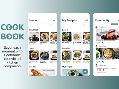 Cook Book Mobile app figma mobile mobile app mobile design ui ui design ux
