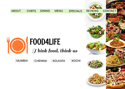 The restaurant website design-prototype ui ux