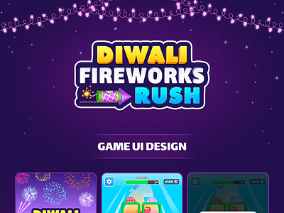 Diwali Fireworks Rush : Cracker Maker 3d game craker crakers game crakes games diwali diwali fireworks rush diwali game fireworks game game game design game designer game logo game ui games hyper casual game hyper casual title maker crakers rush titles ui