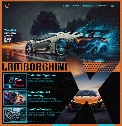 Xtreme-X animation branding car car design car poster car website carinspiration graphic design lamborghini logo luxury cars model motion graphics neon ui uiux ux x