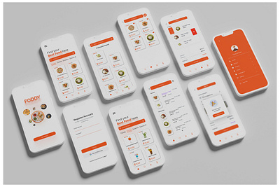 Food Delivery App UI Kit app branding design graphic design illustration logo typography ui ux vector