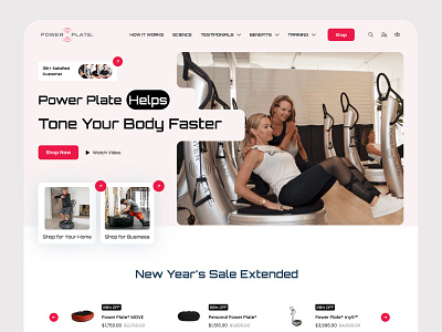 Power Plate Landing Page Redesign graphic brilliance. gym website interaction showcase landing page latest landing page modern modern aesthetics trendy design ux design website redesign