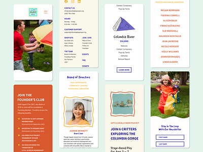 Columbia Play Project Web Design ui web design