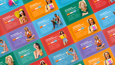 Holiday Package Email Designs 2024 bright colour digital email graphic design holiday inclusive marketing rainbow travel ui ux vacation