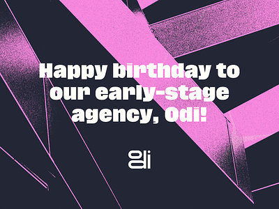 Happy birthday, Odi! 🎉 anniversary b2b brand identity branding agency company birthday early stage focus lab odi reel startup brand