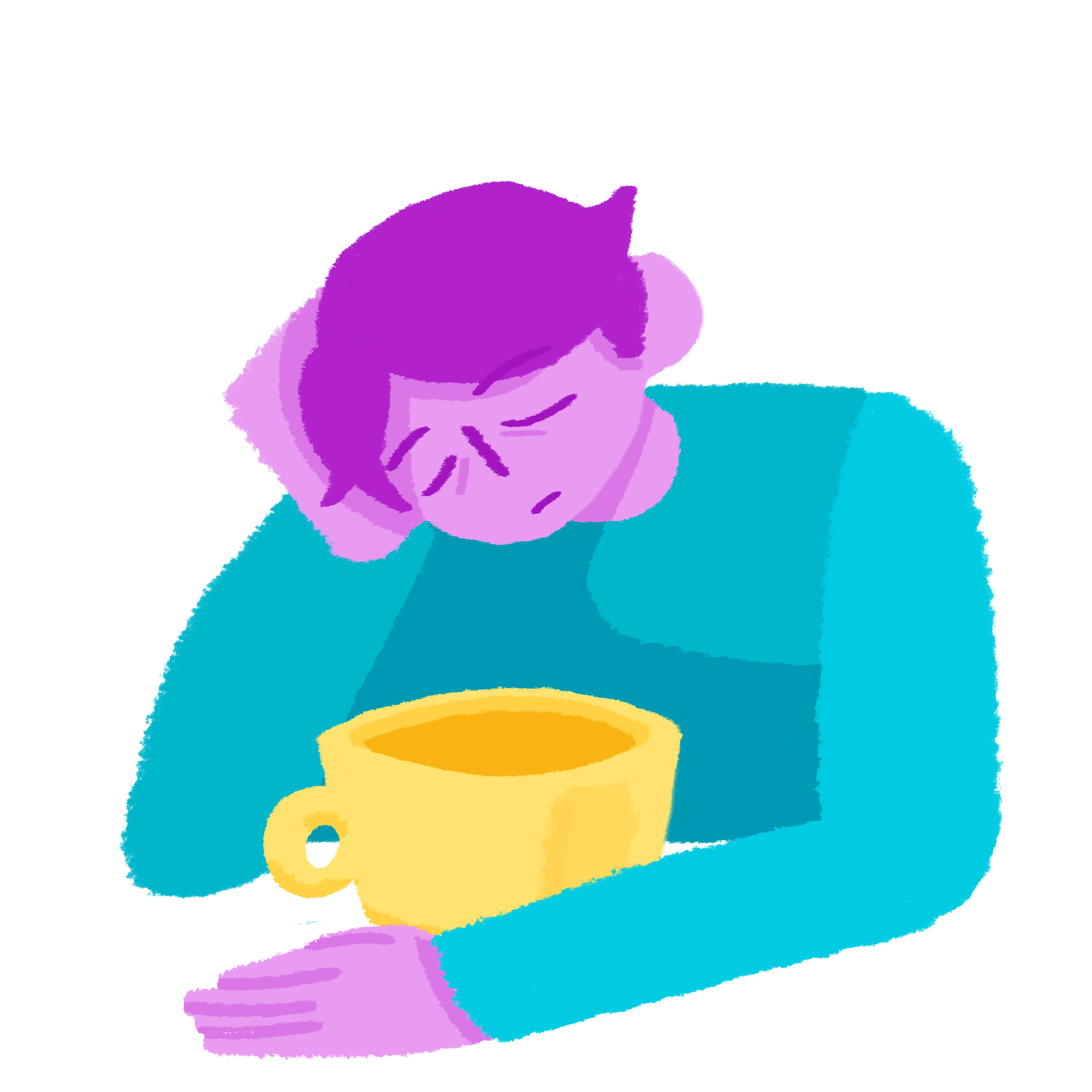 Perpetually Exhausted Gif adobe animation coffee colorful design exhausted fun gif illustration photoshop vibe vibrant