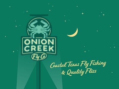 Onion Creek Fly Company | Neon Sign Animation animation brand identity design diner sign graphic design logo animation neon sign