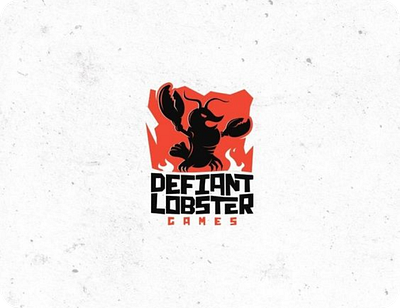 Defiant Lobster Logo branding design graphic design illustration logo static logo