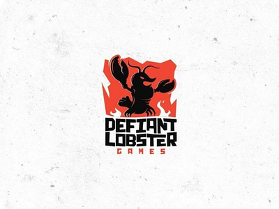 Defiant Lobster Logo branding design graphic design illustration logo static logo