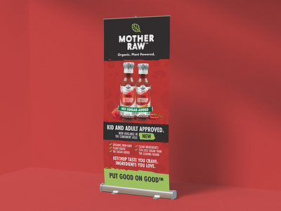 Ketchup Brand Roll-Up Banner Design design food graphic design mock up tomato