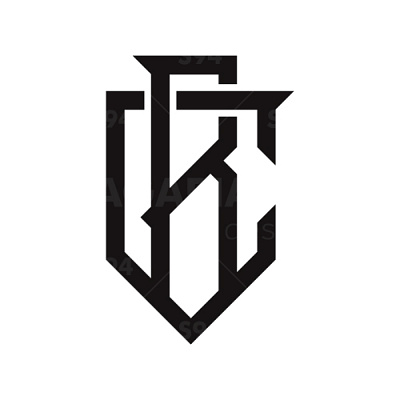A monogram logo from interwoven B and C black letters 2.0 graphic design interweaving