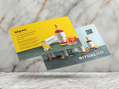 Gin Alternative Postcard Design drink graphic design print recipe