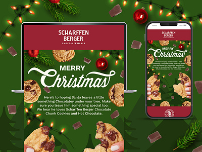 Christmas Holiday Newsletter Design chocolate email graphic design snack