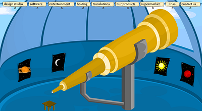Trixity: Observatory cartoon vector