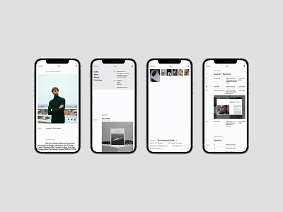 Evanston fouroom framer portfolio graphic design gray grid layout mobile resume