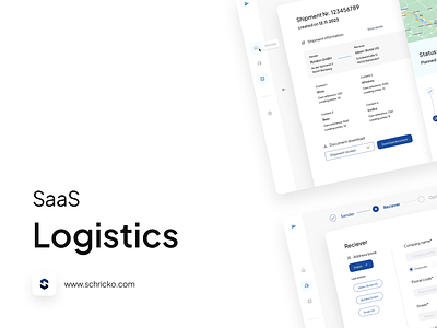 SaaS Logistics Web-App | Track & Trace + Shipment add shipment blue clean graphic design logistics navigation ui product design saas shipment shipment tracking track and trace tracking ui web white