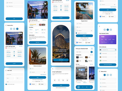 Hotel Booking App Redesign adobe illustrator adobephotoshop figma graphic design ui